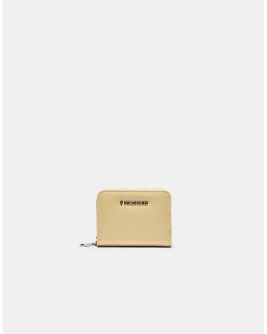 Stradivarius White Zipped Leather Effect Purse