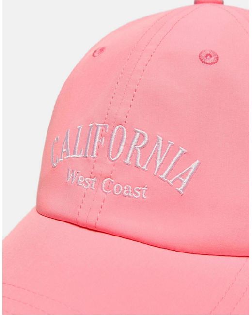 Stradivarius Pink California Cap