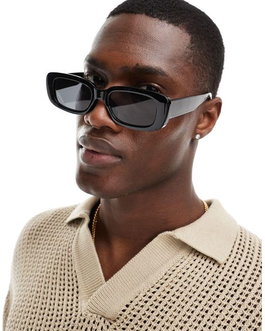Jack & Jones Brown Rectangle Sunglasses for men