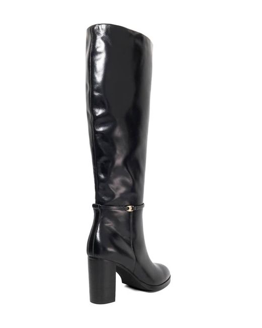 Dune Black Starlling Knee High Boots