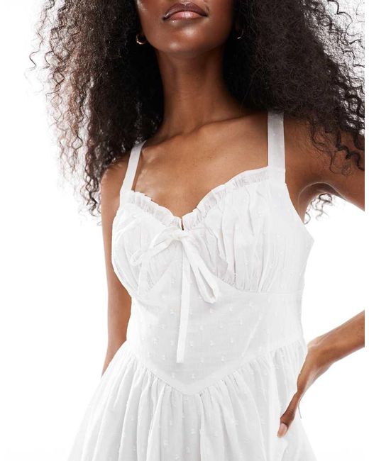 Wednesday's Girl White Broderie Mini Dress