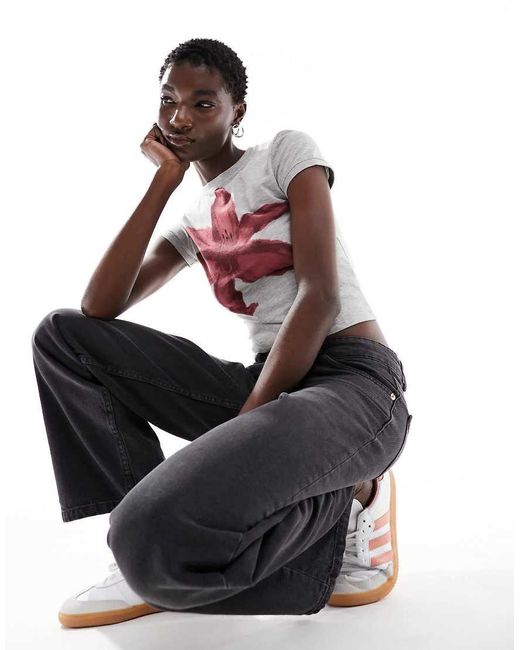 Motel Black Parallel Leg Low Rise Jeans
