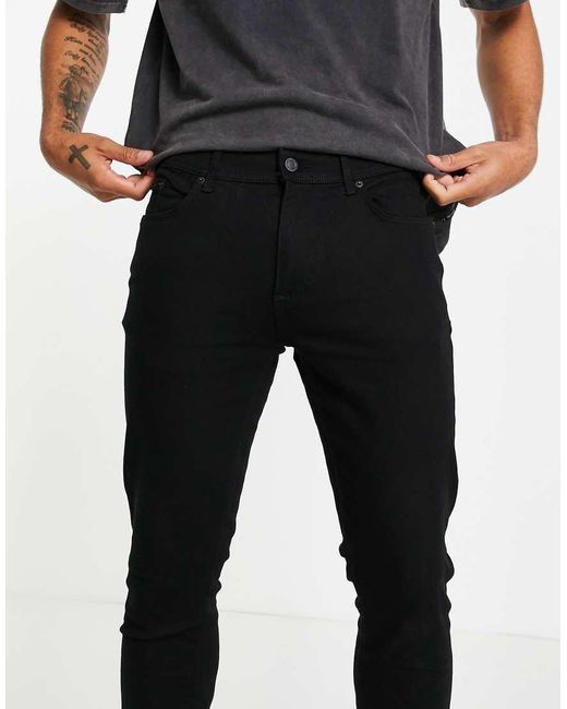 River Island Skinny Jeans in het Black voor heren