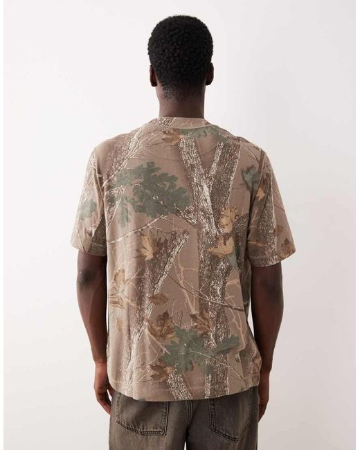 Camiseta Verde De Corte Cuadrado Con Estampado De Camuflaje De Hojas De Abercrombie & Fitch de hombre de color Natural