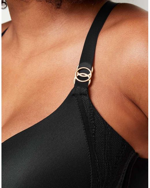 KBX Black Charlotte Underwired Padded Plunge Bra