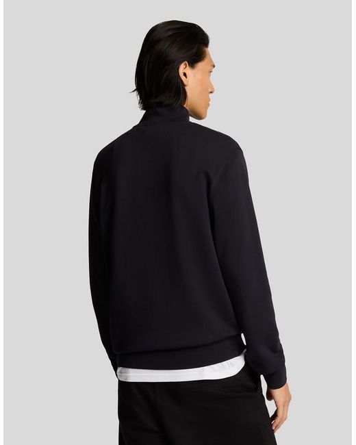 Lyle & Scott Black Lyle & Scott Superfine Quarter Zip Sweatshirt for men