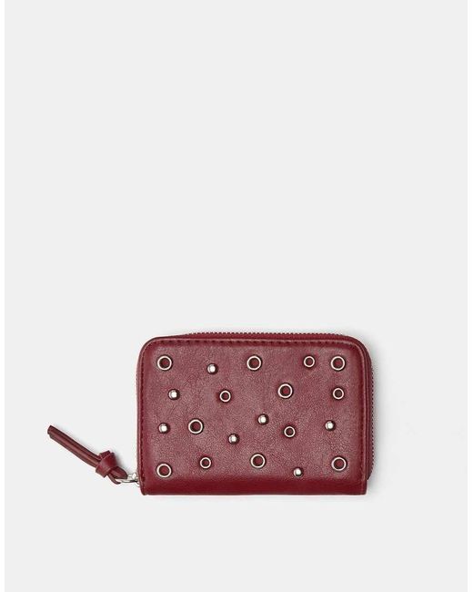 Pull&Bear Purple Studded Wallet