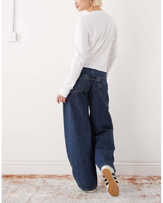 Monki Blue Wide Leg Jeans