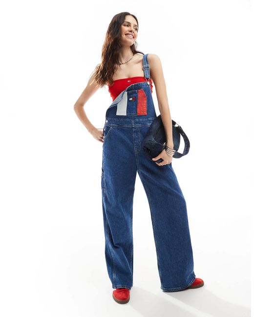 Tommy Hilfiger Blue Retro Flag Dungarees