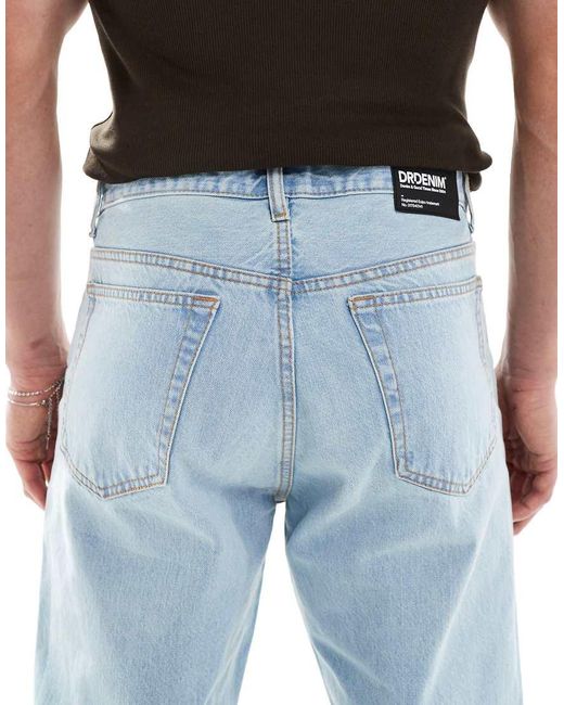 Dr. Denim Blue Dash Regular Fit Straight Leg Jeans for men