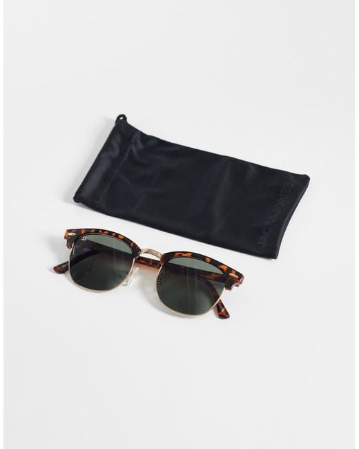 Jack & Jones Brown Circle Sunglasses for men