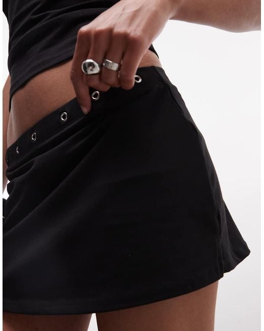 Collusion Black Eyelet Skort