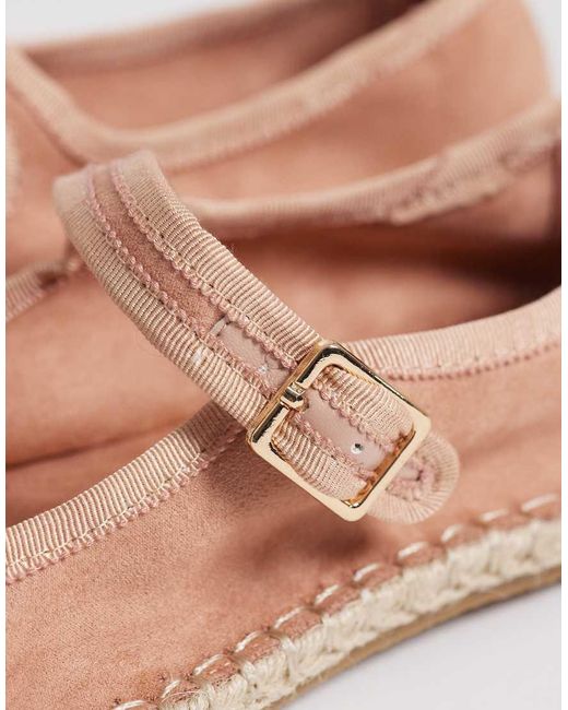ASOS Pink Jasmine Mary Jane Espadrille Ballet