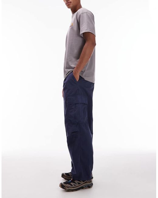Carhartt Blue Cole Relaxed Fit Cargo Trouser for men