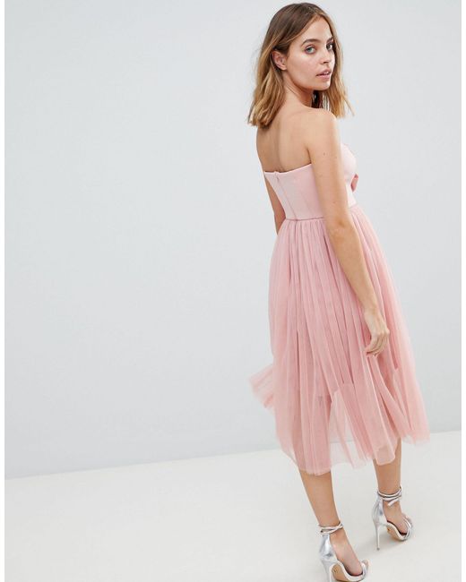 asos pink tulle dress