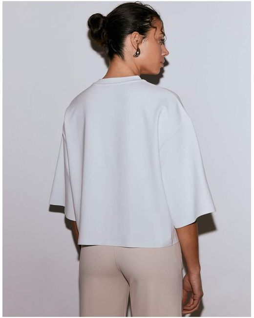 Aim'n White Luxe Boxy Short Sleeve