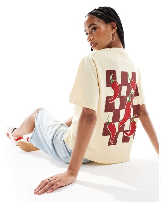 ASOS White Oversized Tee With Chilli Graphic