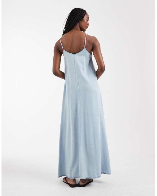 ONLY Blue Chambray Maxi Dress