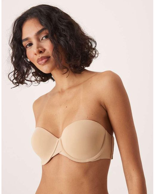 Calvin Klein Naadloze Bh Zonder Bandjes Met Sluiting Opzij in het Brown