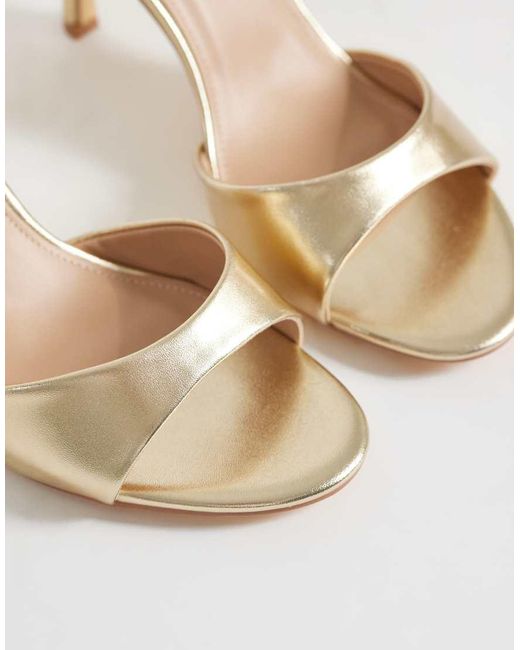 SEQWL Wide Fit Metallic Lolly Heeled Sandal