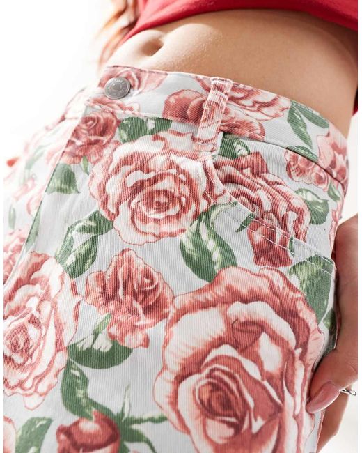 Monki Culotte-Short Met Lange Pasvorm in het Red