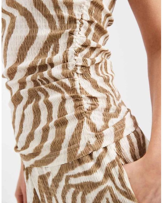 Vero Moda Natural Sleeveless Ruched Jersey Top Co-ord