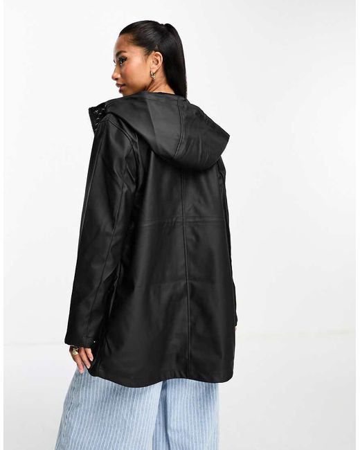 Vero Moda Black Raincoat With Hood