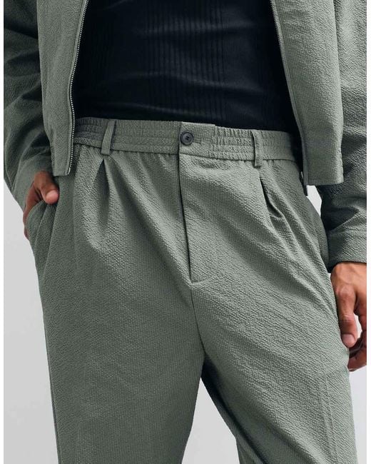 ASOS Green Smart Carrot Fit Pants for men
