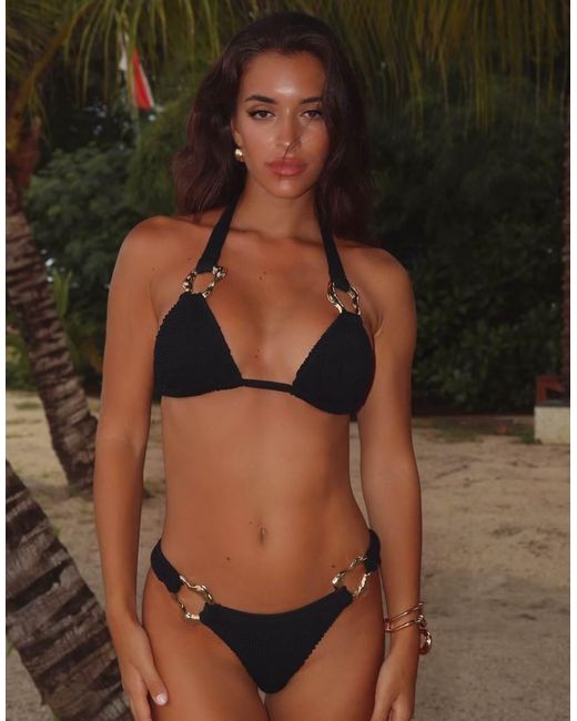 Moda Minx Brown Canaria Scrunch Fixed Bikini Bottoms