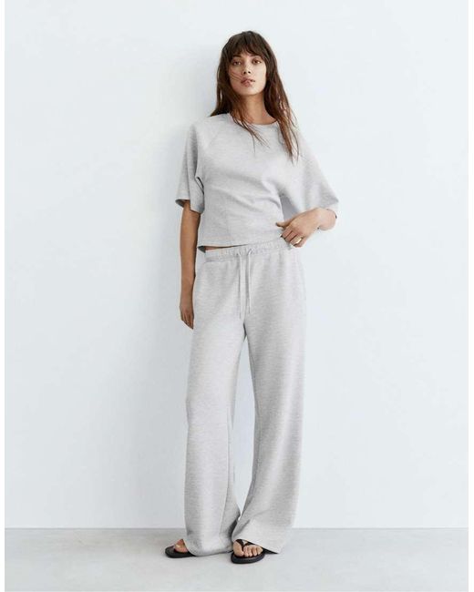 Pull&Bear White Wide-leg Sweatpants