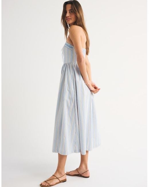 Abercrombie & Fitch White Bandeau A Line Midi Dress