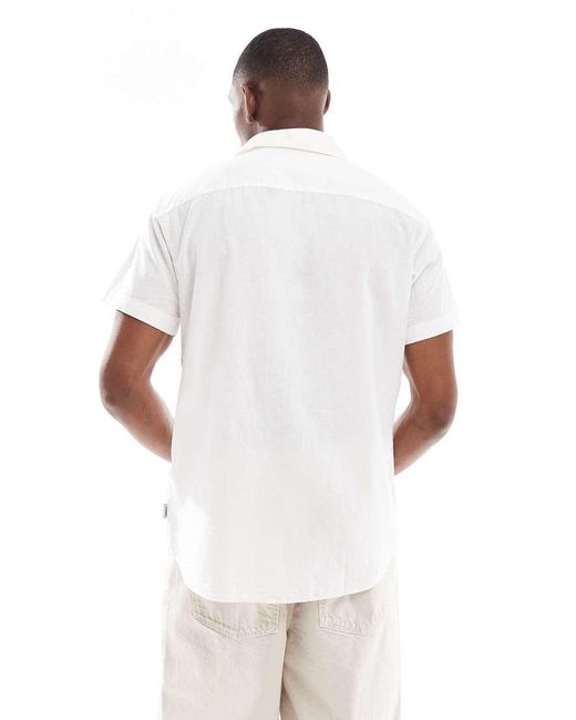 Camicia A Maniche Corte Bianca di JJ Rebel in White da Uomo