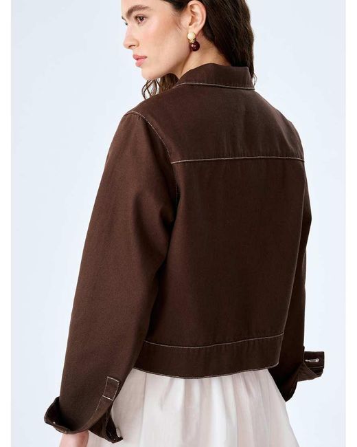 OMNES White Jackets Jesse Jacket Boxy Denim Jacket With Patch Pockets