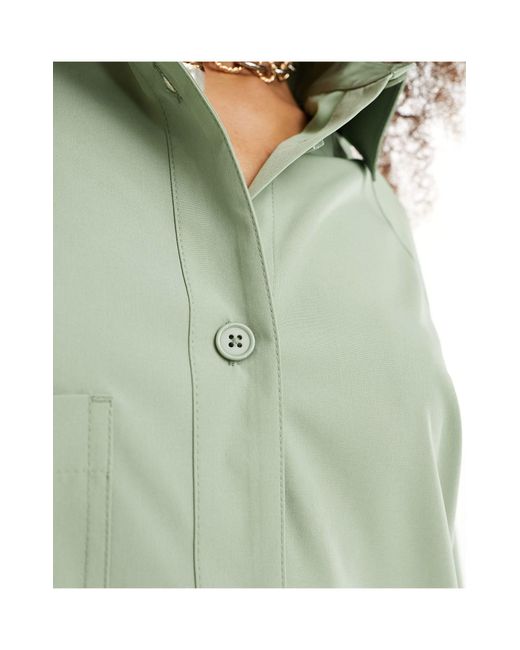 Sheila - robe chemise courte - sauge Threadbare en coloris Green