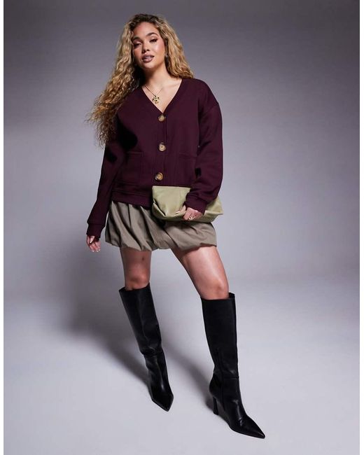 River Island Vest Met V-Hals in het Purple
