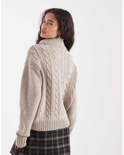 Fred Perry Half Zip Cable Knit Sweater in Grey | Lyst UK Fred Perry Half Zip Cable Knit Sweater in Grey | Lyst UK