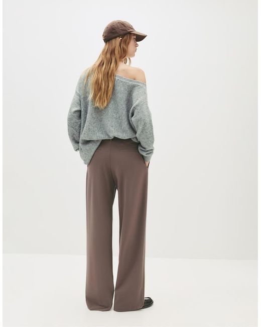 Pull&Bear Brown Tailored Darted Pants