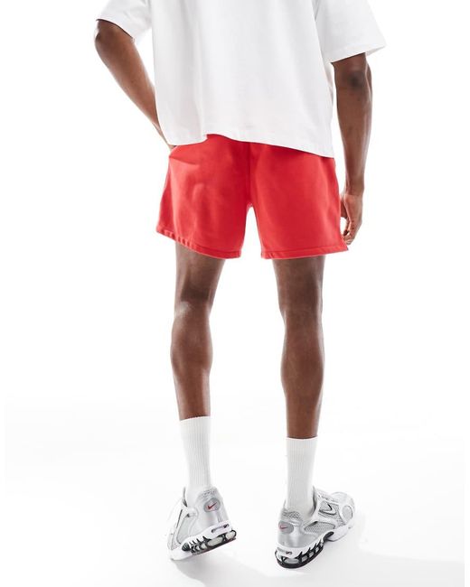 Pantalones Cortos Rojos De Tejido De Rizo De Club Nike de hombre de color Red