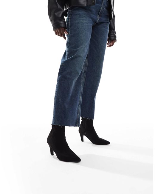 SEQWL Wide Fit Blue – starburst – sock boots aus wildlederimitat