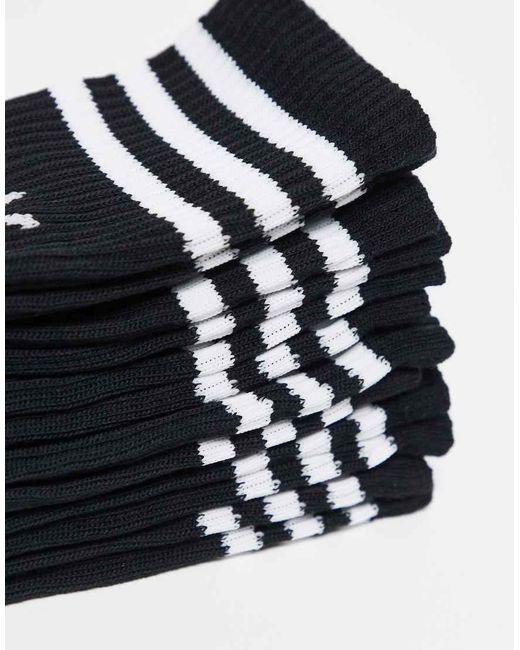 Adidas Originals Black Adicolor Trefoil 6 Pack Crew Socks