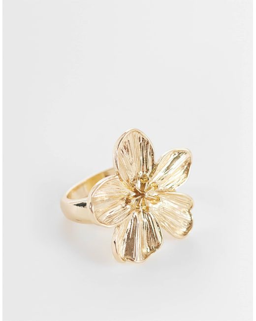 ASOS White – farbener ring mit blumendesign