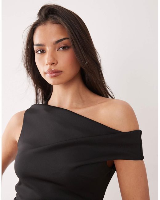 asos black off the shoulder dress ASOS DESIGN lace off the shoulder long sleeve maxi dress in black