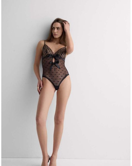 Intimissimi Brown The Love Club Lace Bodysuit