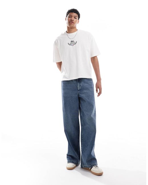 ASOS White Boxy Oversized T-shirt With City Graphic for men