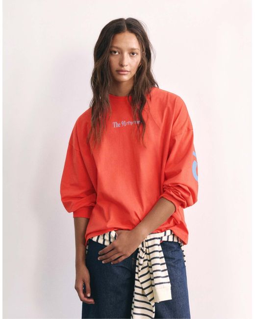 T-shirt oversize graphique Pull&Bear en coloris Red