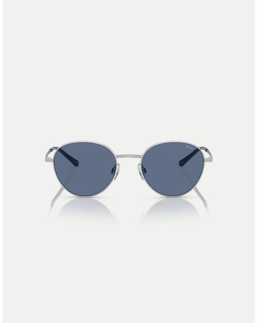 Ralph Lauren Blue Polo Ph3144 Round Sunglasses With Lens for men