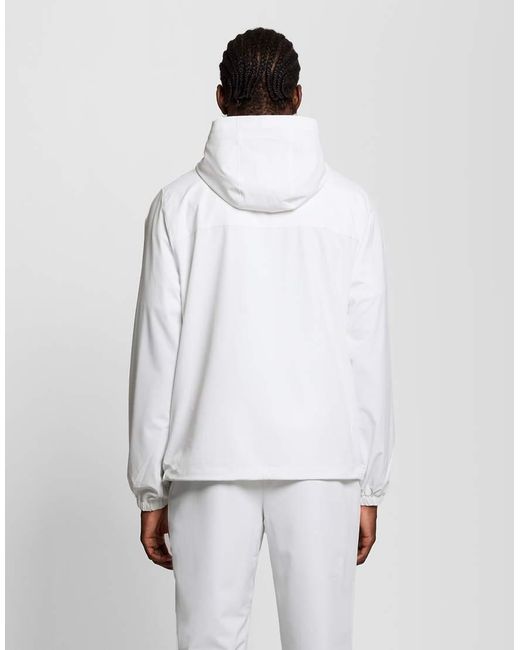 Lyle & Scott White Light Jackets Striped Track Jacket for men