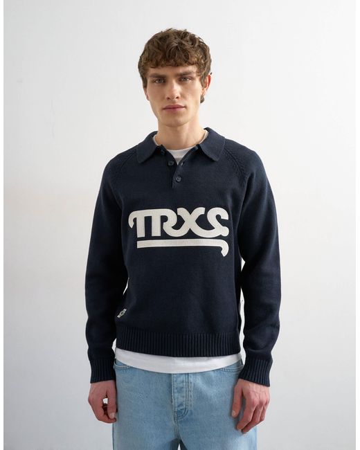 Polo Topman pour homme en coloris Blue