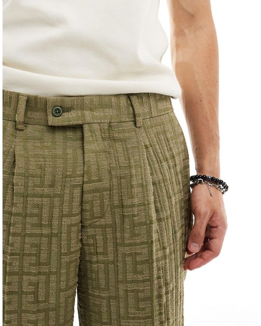 Viggo Green Malacia Checked Suit Trousers for men