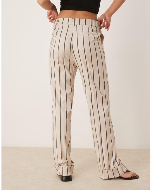 ASOS Natural Tailored Relaxed Trouser